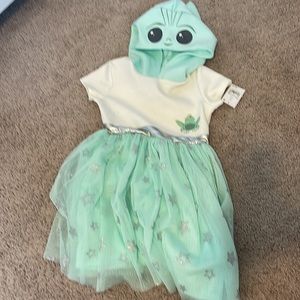 Star Wars Yoda hooded dress with tags girls size 6x